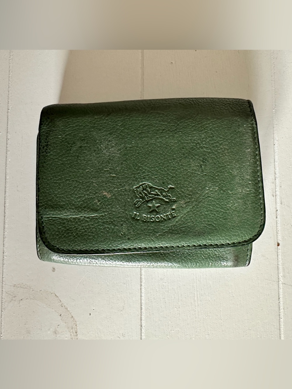 Il Bisonte Green Leather Wallet